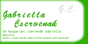gabriella cservenak business card