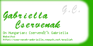 gabriella cservenak business card